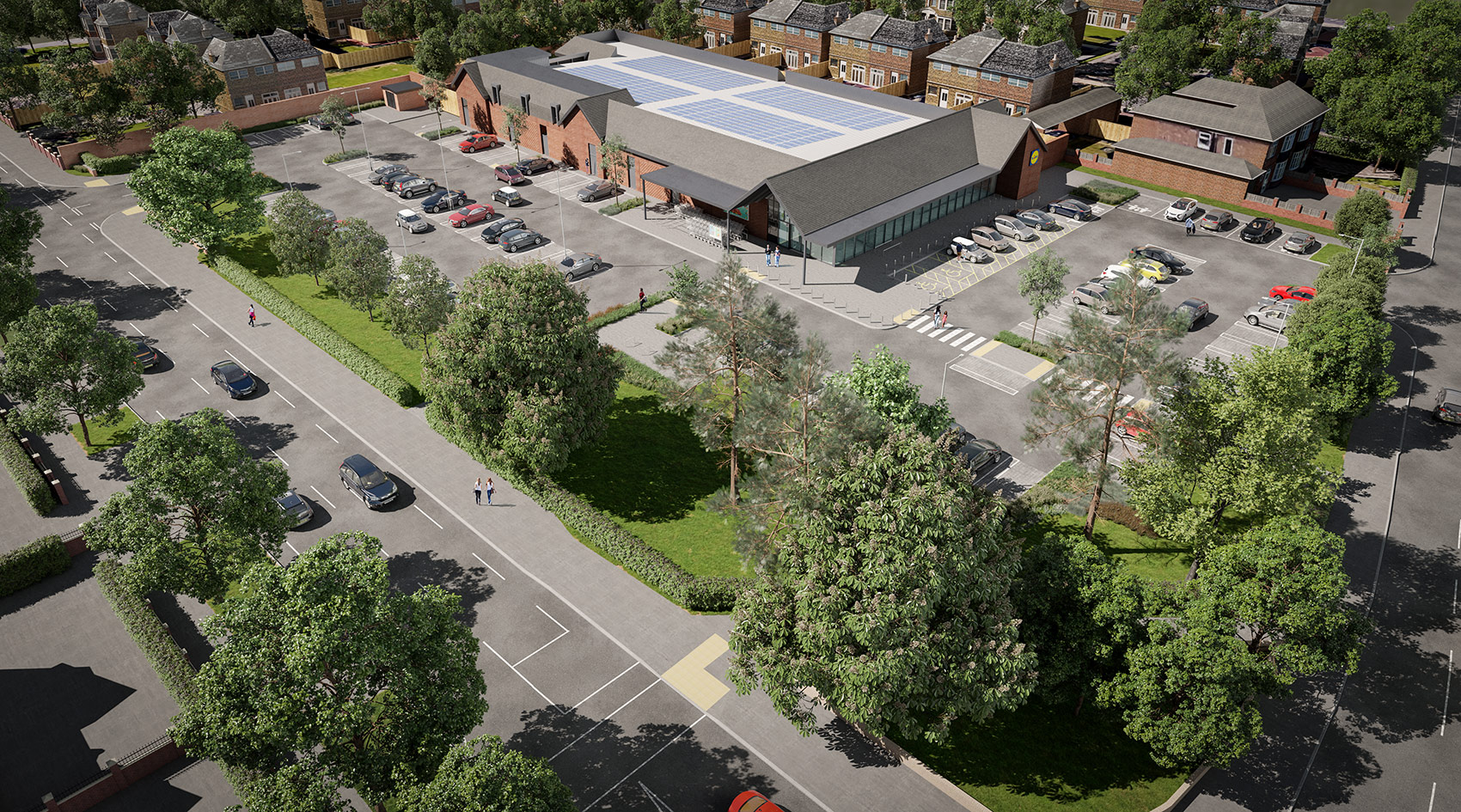 3D aerial visual of the store