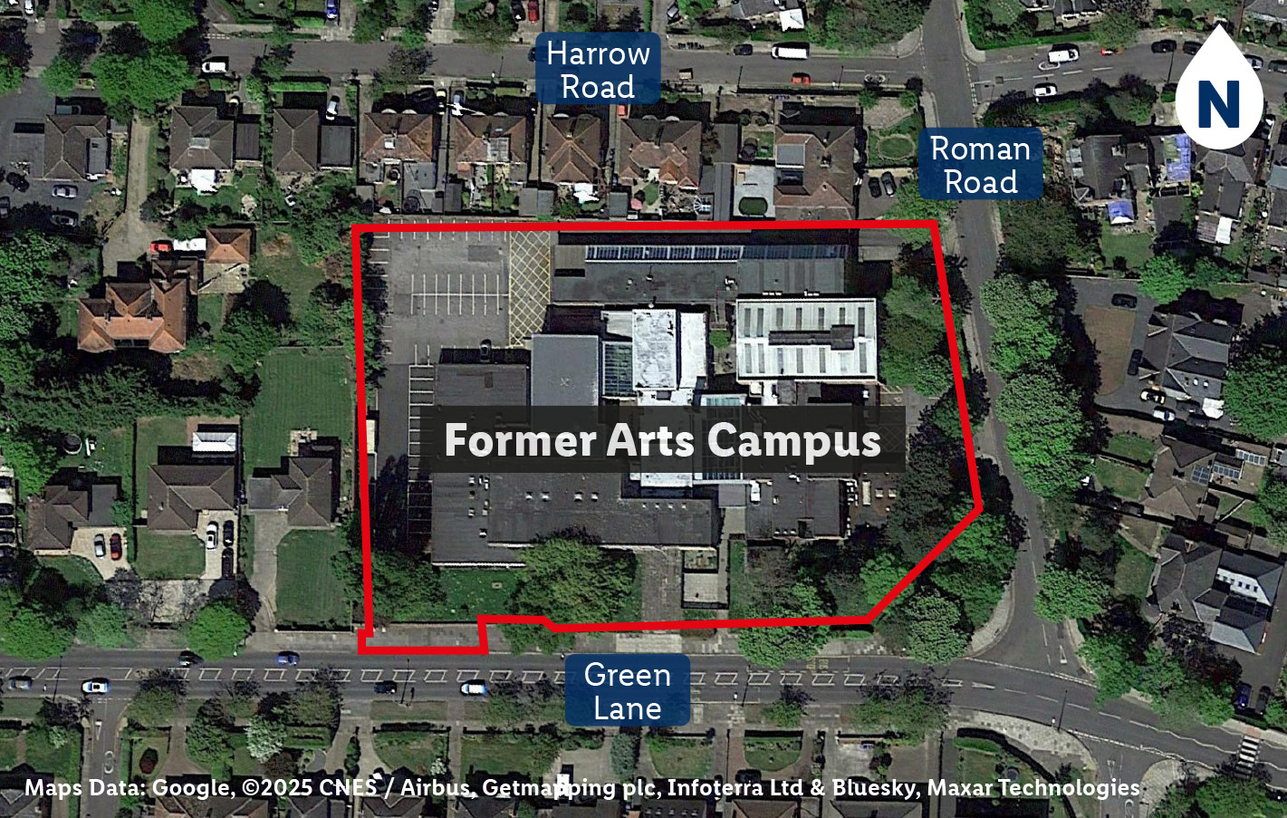 aerial photograph of the site